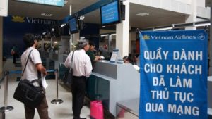 Vietnam Airlines mở quầy cho từng nhu cầu Bay của khách tại cảng hàng không quốc tế Nội Bài 